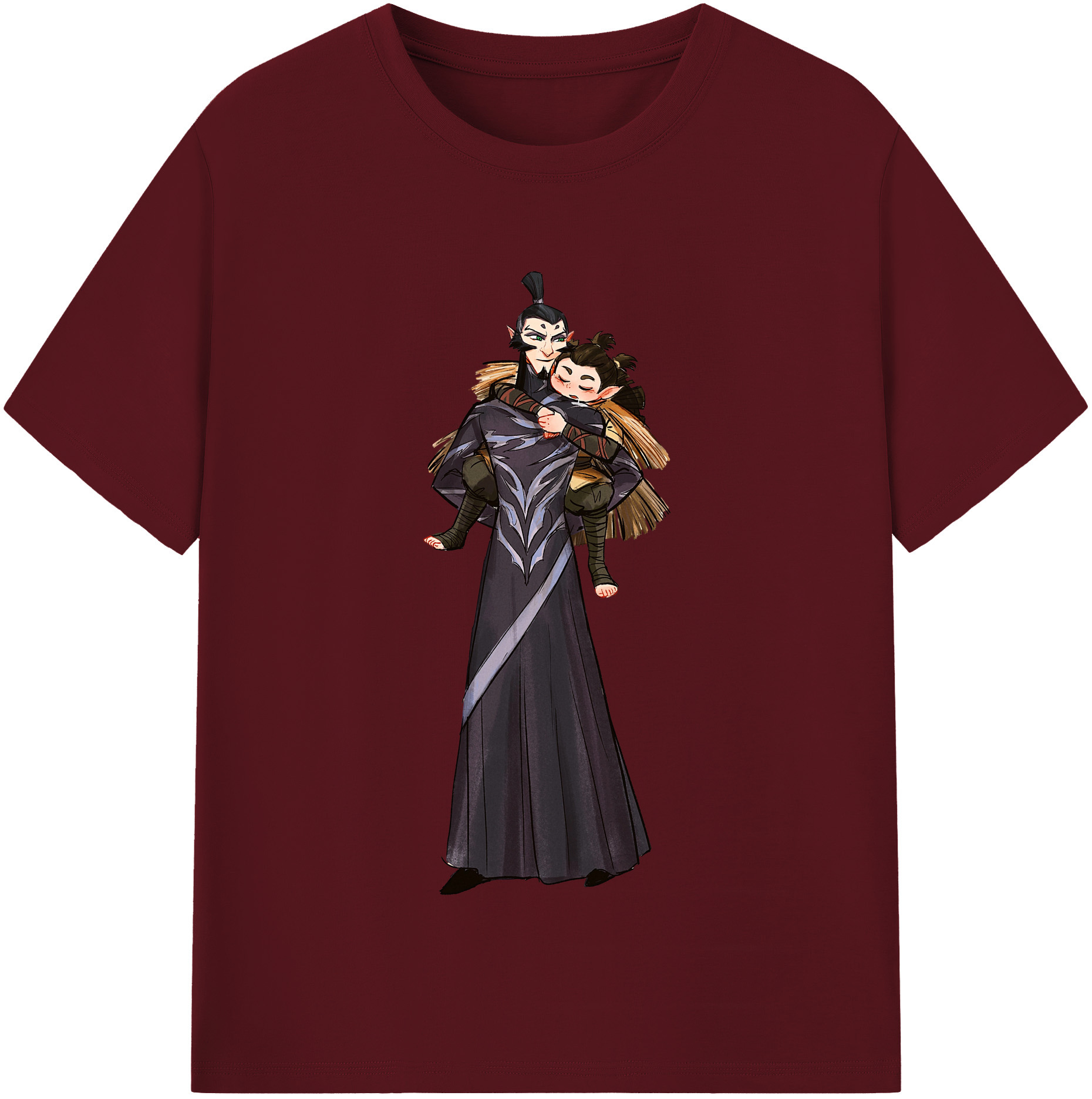 （画像用） Ne Zha 2 ナタ 魔童の大暴れ 綿100％半袖Tシャツ（フロントプリント）